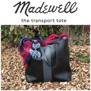 Madewell Transport leather tote with stripe